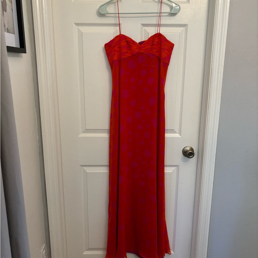 Chetta B Orange and Pink Vintage Evening Gown sz 6